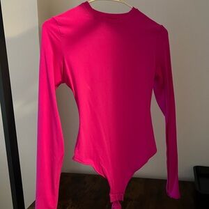 SKIMS Fuchsia Long Sleeve Bodysuit